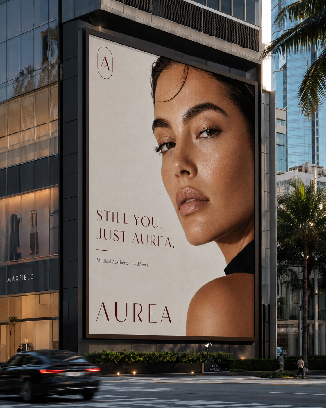 AUREA Medical Aesthetics Miami billboard concept