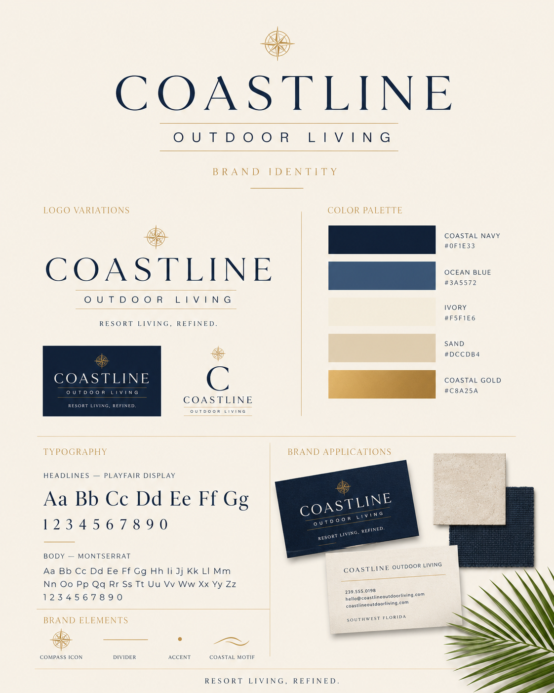 Coastline Outdoor Living Brand Identity Concept Project