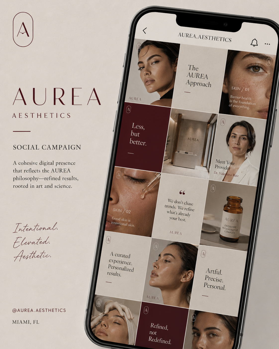 AUREA Medical Aesthetics social media campaign concept