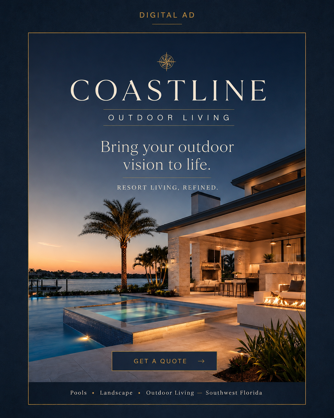 Coastline Outdoor Living Paid Media Concept