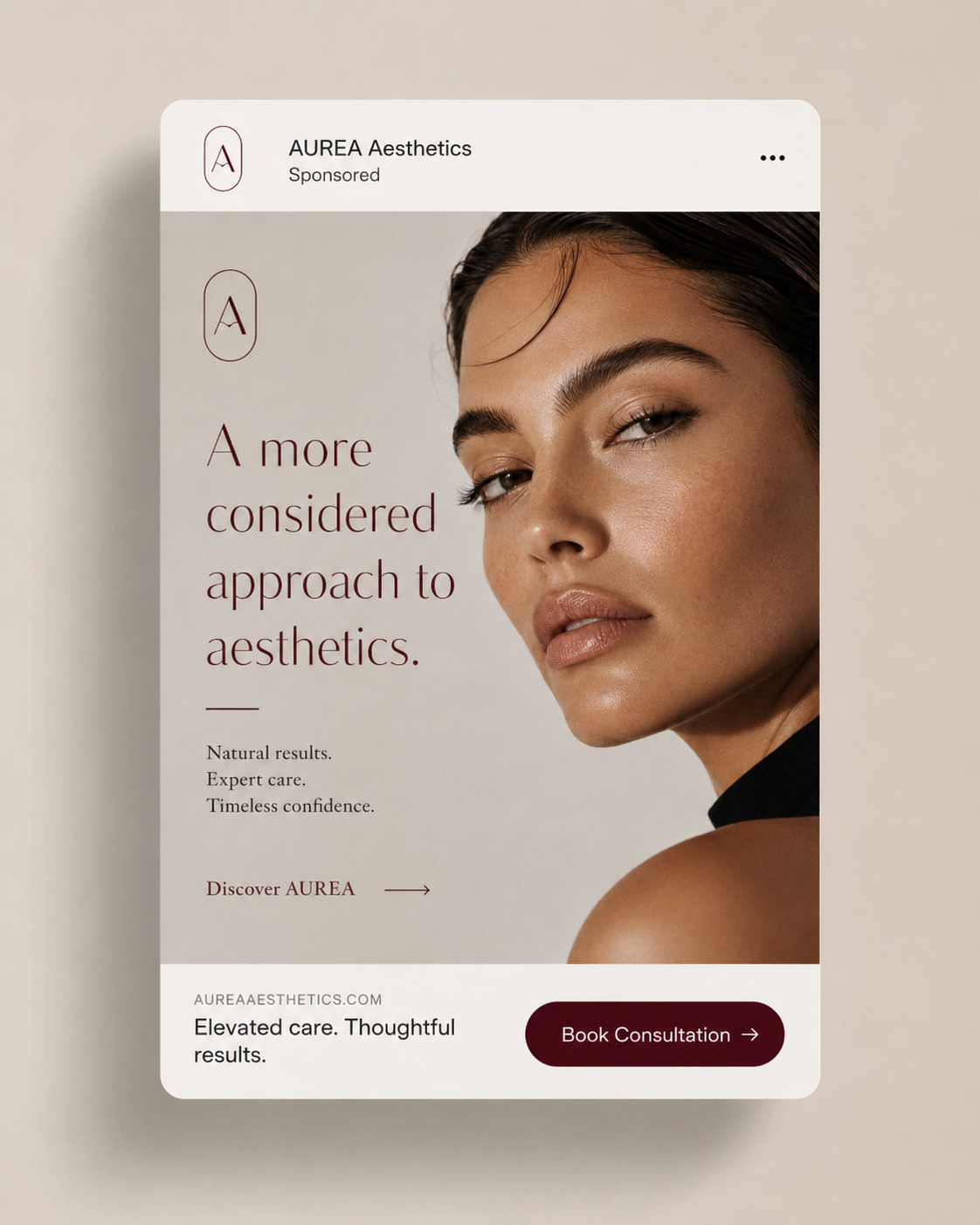 AUREA Medical Aesthetics paid media concept
