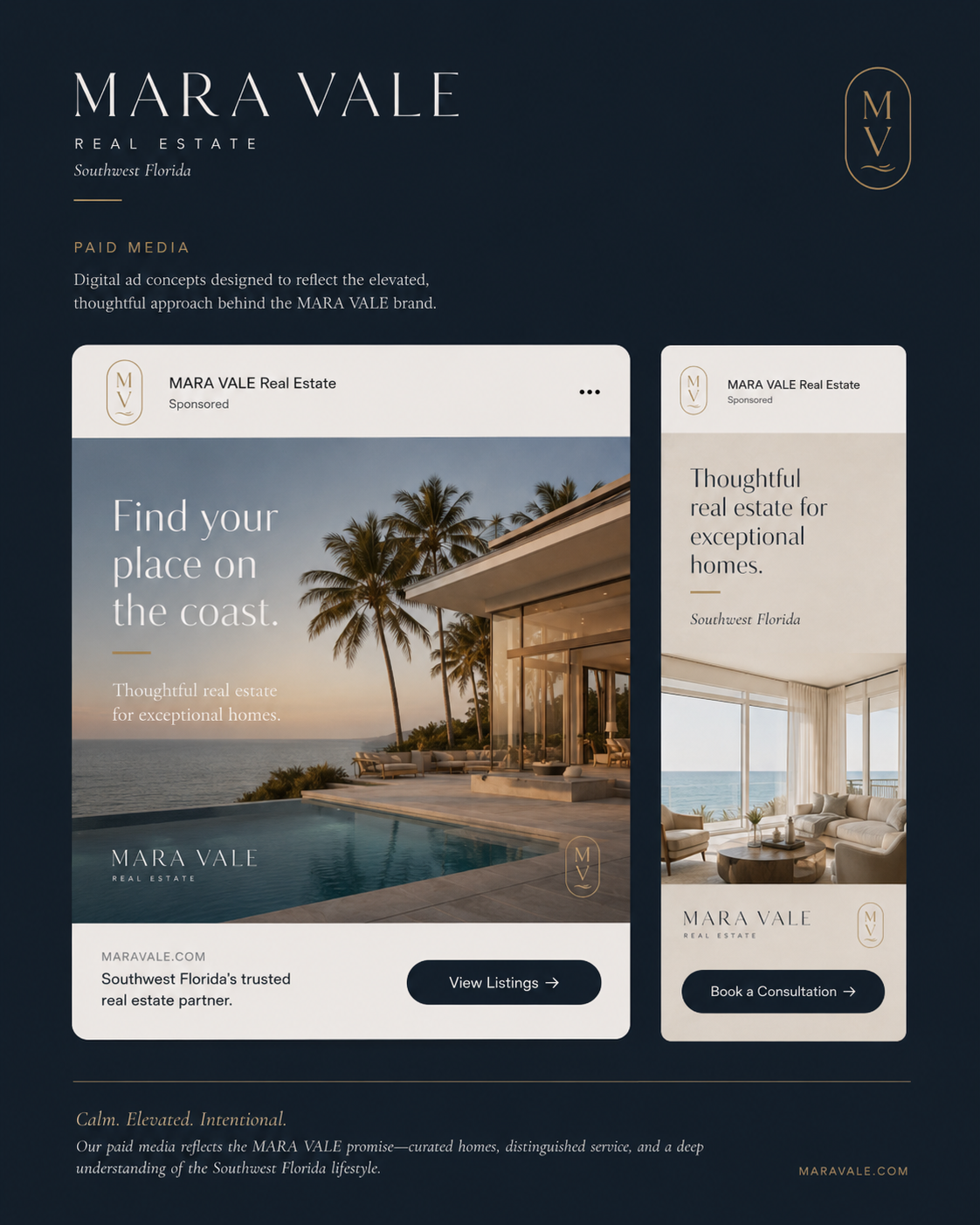 Mara Vale Real Estate paid media concept